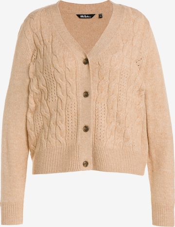 Ulla Popken Gebreid vest in Beige: voorkant