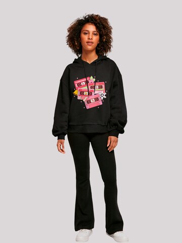F4NT4STIC Sweatshirt 'Christmas Retro Song Tapes' in Black