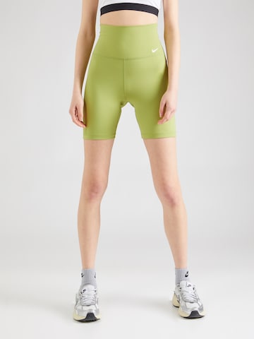 NIKE - Skinny Calças de desporto 'ONE' em verde: frente