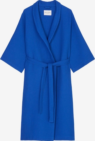 Marc O'Polo Long Bathrobe in Blue: front