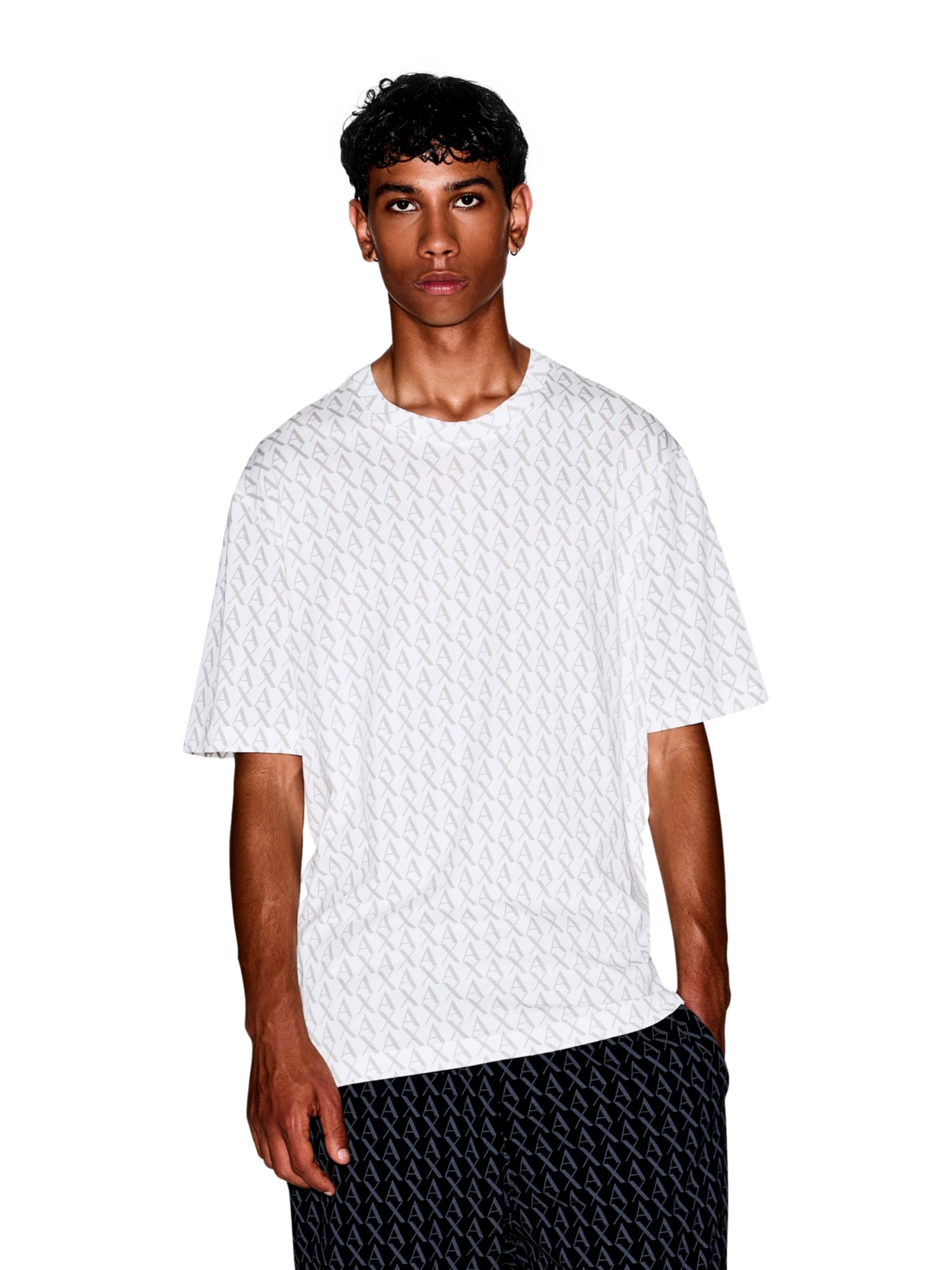 T-Shirt ARMANI EXCHANGE en blanc : devant