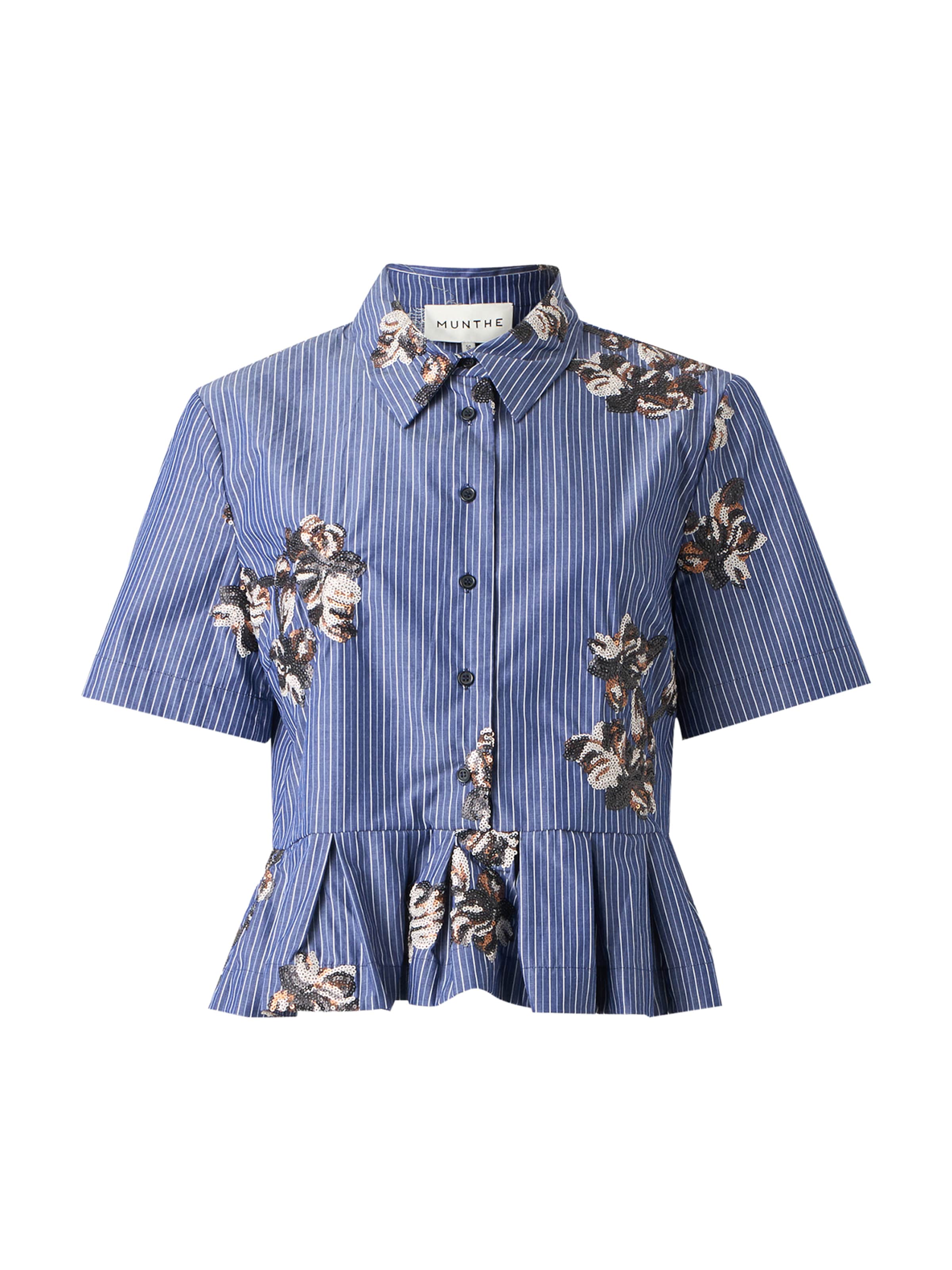 Munthe - Blusa 'NURIANA' en azul: frente