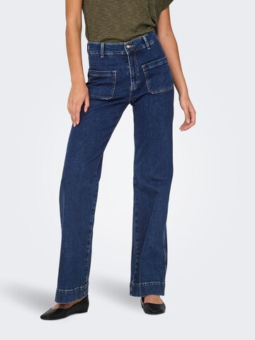 ONLY Wide leg Jeans 'ONLJUICY' in Blauw: voorkant