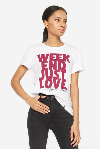 Harlem Soul Statement T-Shirt in Weiß: predná strana