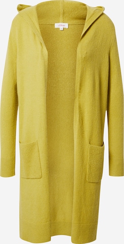 s.Oliver Knit Cardigan in Yellow: front