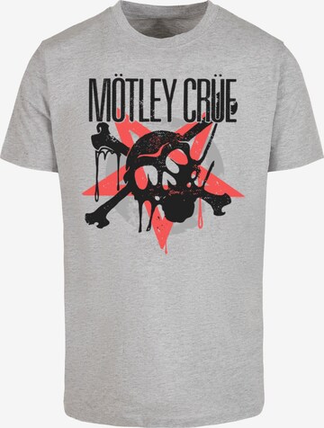 Merchcode Shirt 'Motley Crue - Montage Skull' in Grijs: voorkant