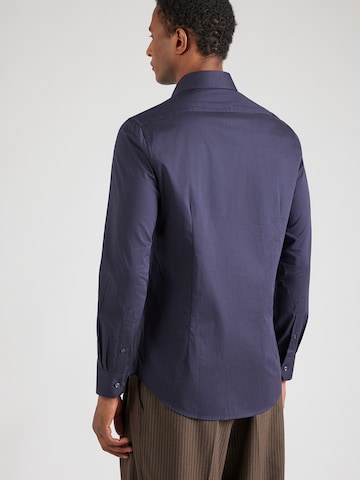 Michael Kors - Slim Fit Camisa em azul: atrás