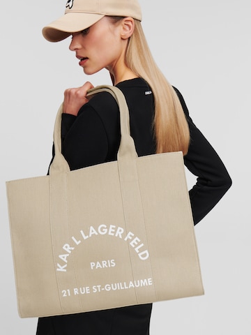Karl Lagerfeld Шоппер в Бежевый: спереди