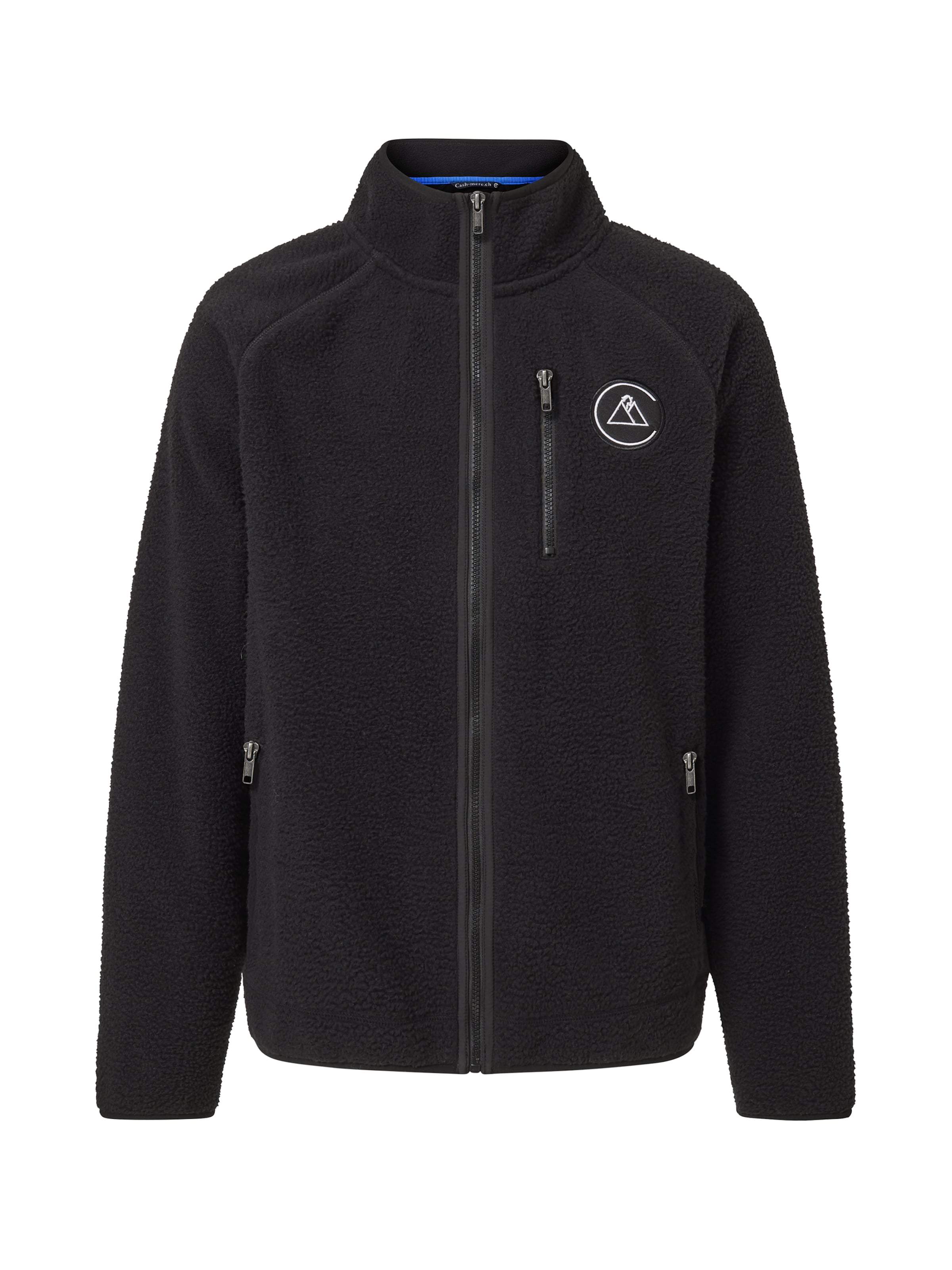 CASH-MERE.CH Fleecetakki värissä musta: etupuoli