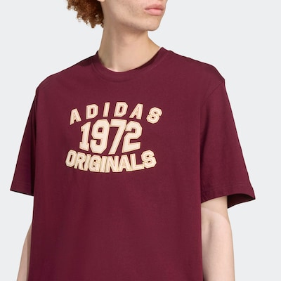 ADIDAS ORIGINALS T-Shirt in beige / dunkelrot, Produktansicht