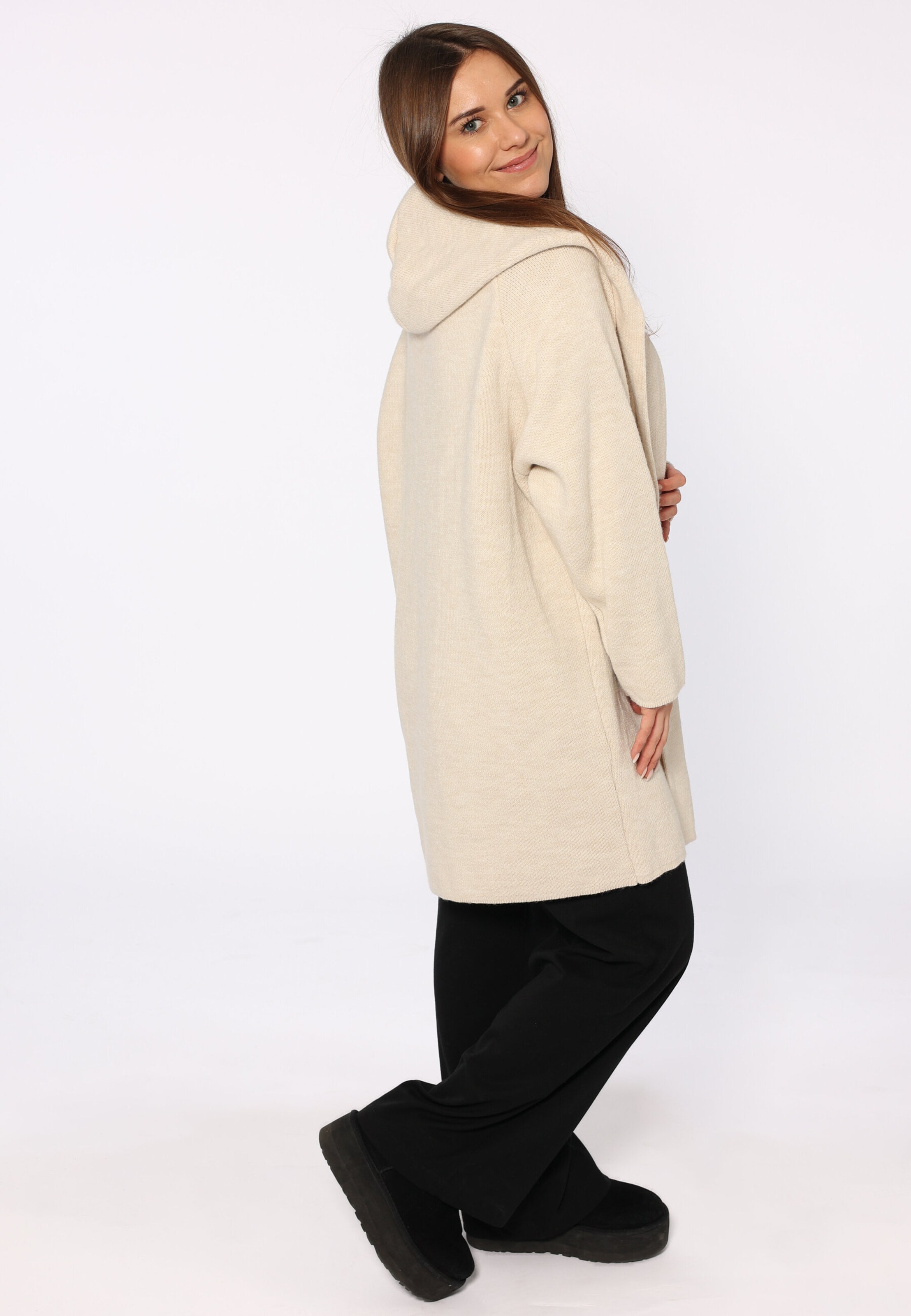Zwillingsherz Fleece Jacket in Beige