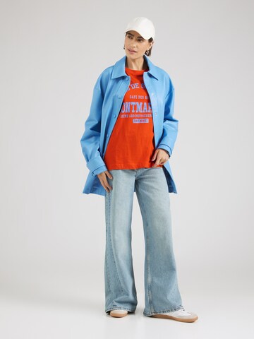 PIECES T-Shirt 'PCMAUDE' in Rot