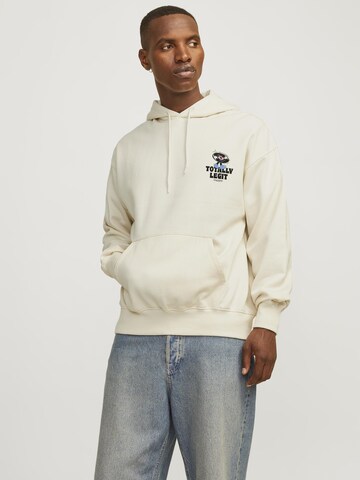JACK & JONES Sweatshirt in Beige: front