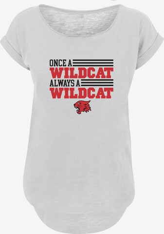 Maglietta 'Disney High School Musical Once a Wildcat Always a Wildcat' di F4NT4STIC in bianco: frontale