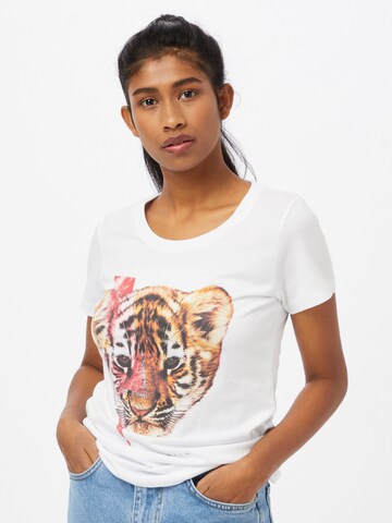 EINSTEIN & NEWTON T-Shirt 'Tigerzzard' in Weiß: predná strana