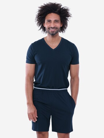 Mey Short Pajamas 'Dry Cotton' in Blue