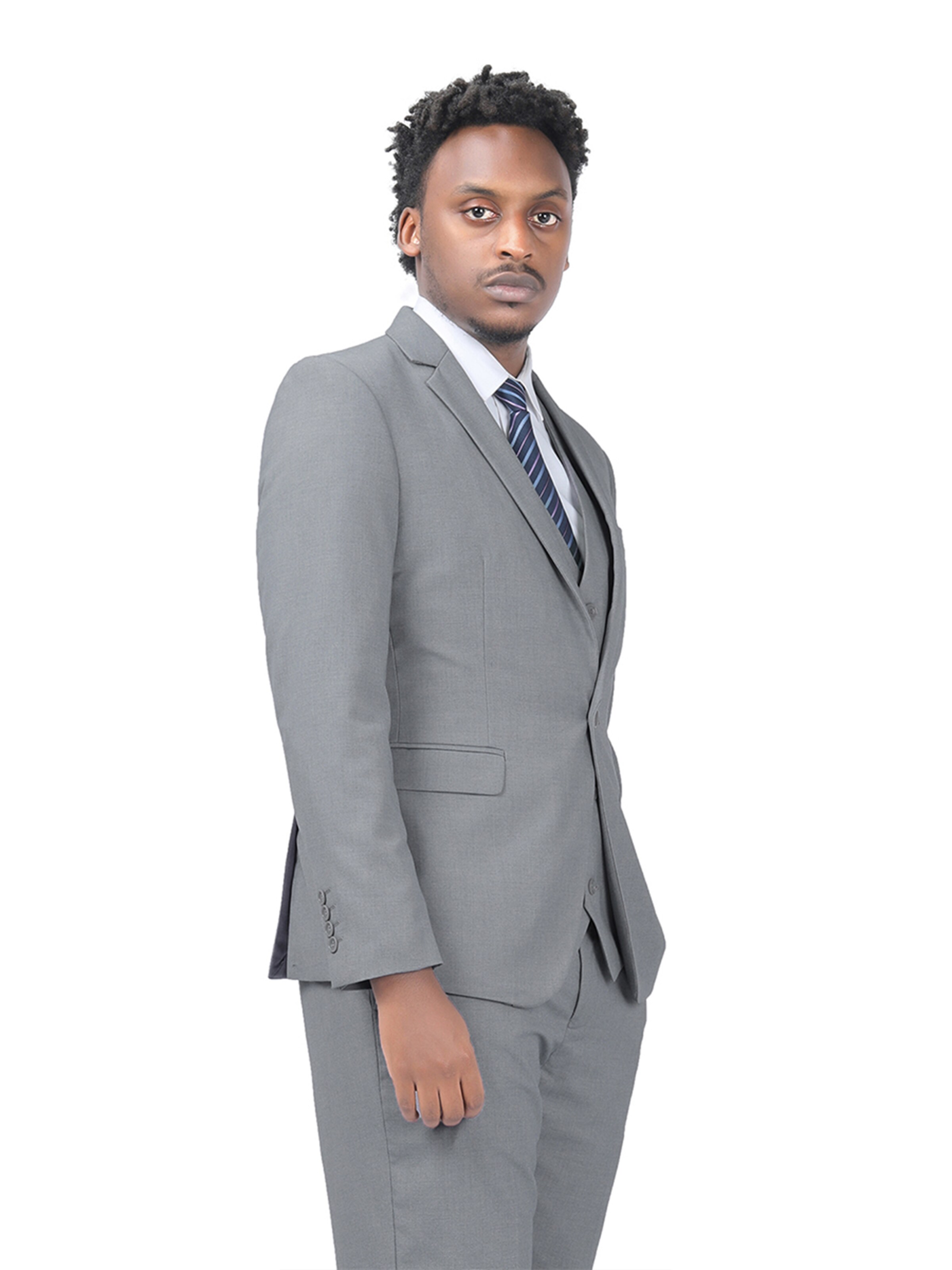 Youthup Slim fit Suit Jacket in Grey