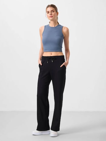 Wide Leg Pantalon Tommy Life en noir