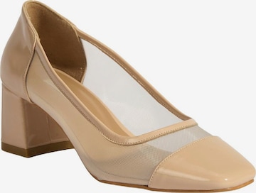 Desa Pumps 'Blockabsätze' in Beige: front