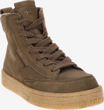 Bottines à lacets Tamaris en marron : devant