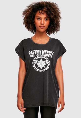 ABSOLUTE CULT Shirt 'Captain Marvel - Blade' in Zwart: voorkant