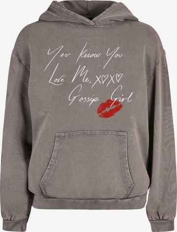 ABSOLUTE CULT Sweatshirt 'Gossip Girl - You Know You Love Me' in Grau: predná strana