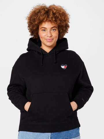 Tommy Jeans Curve Sweatshirt i svart: framsida