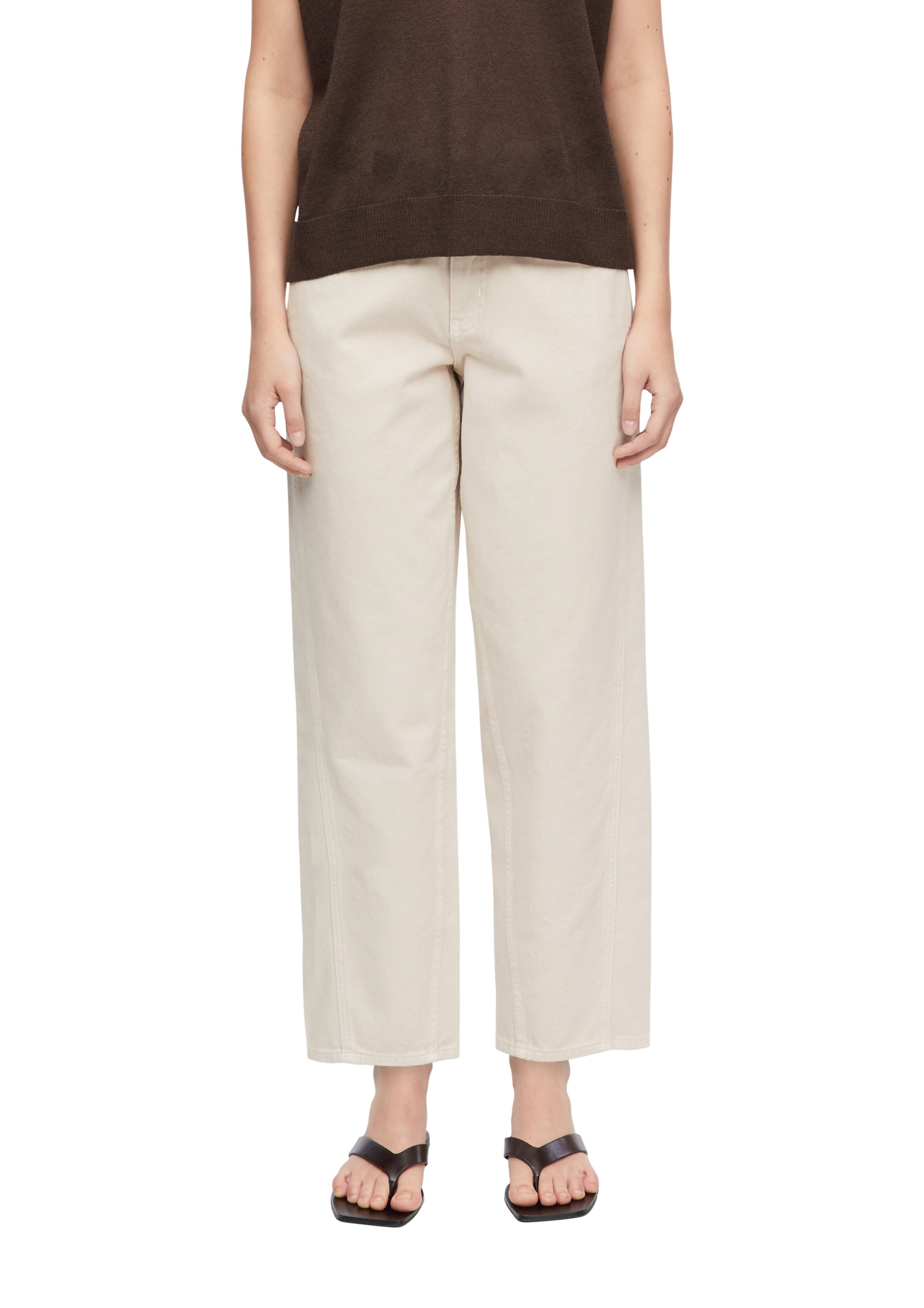 Loosefit Jean COMMA en beige : devant