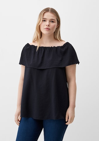 TRIANGLE Blouse in Blauw: voorkant