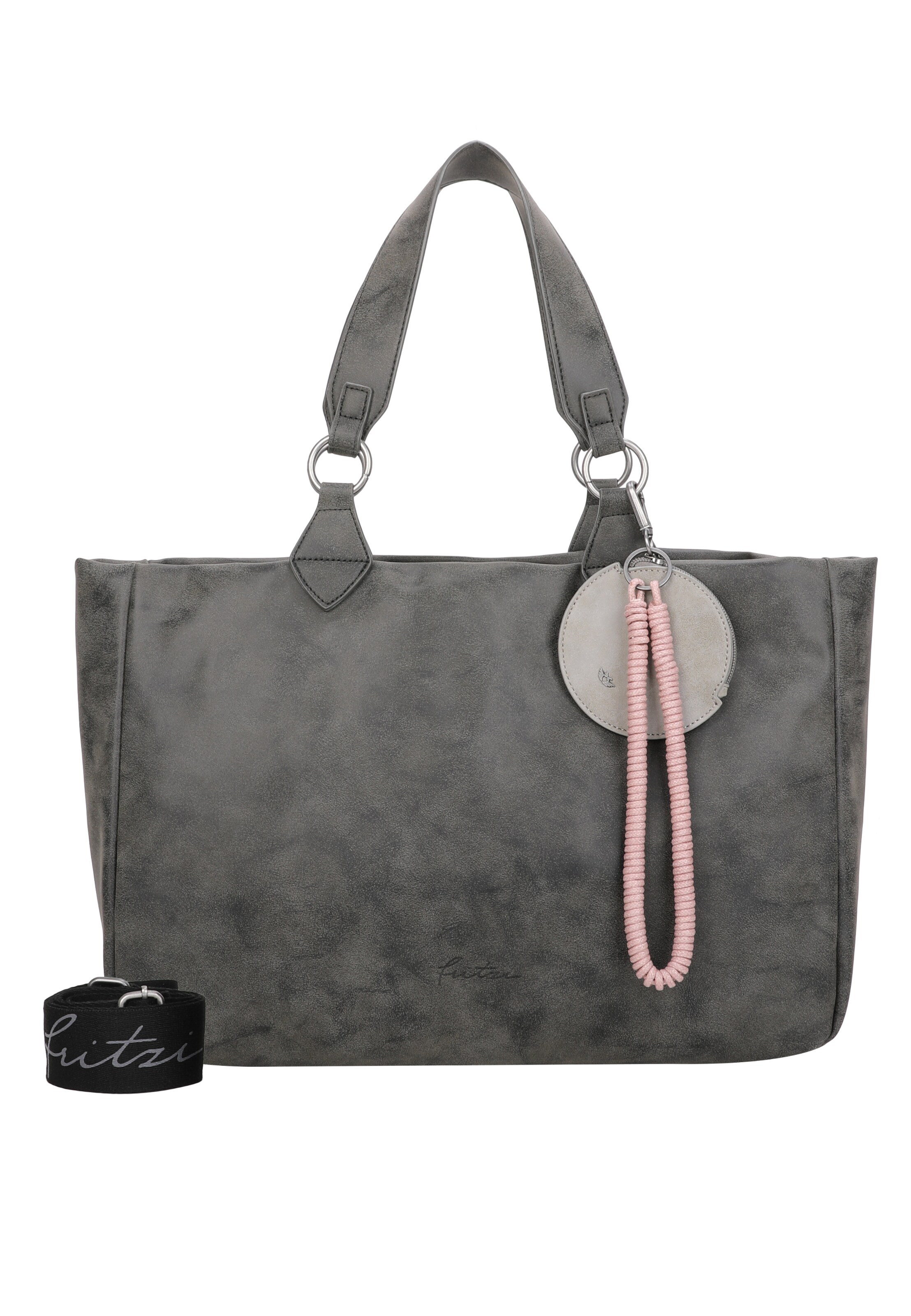 Fritzi aus Preußen Shopper 'Izzy Vintage' in Schwarz: Vorderseite