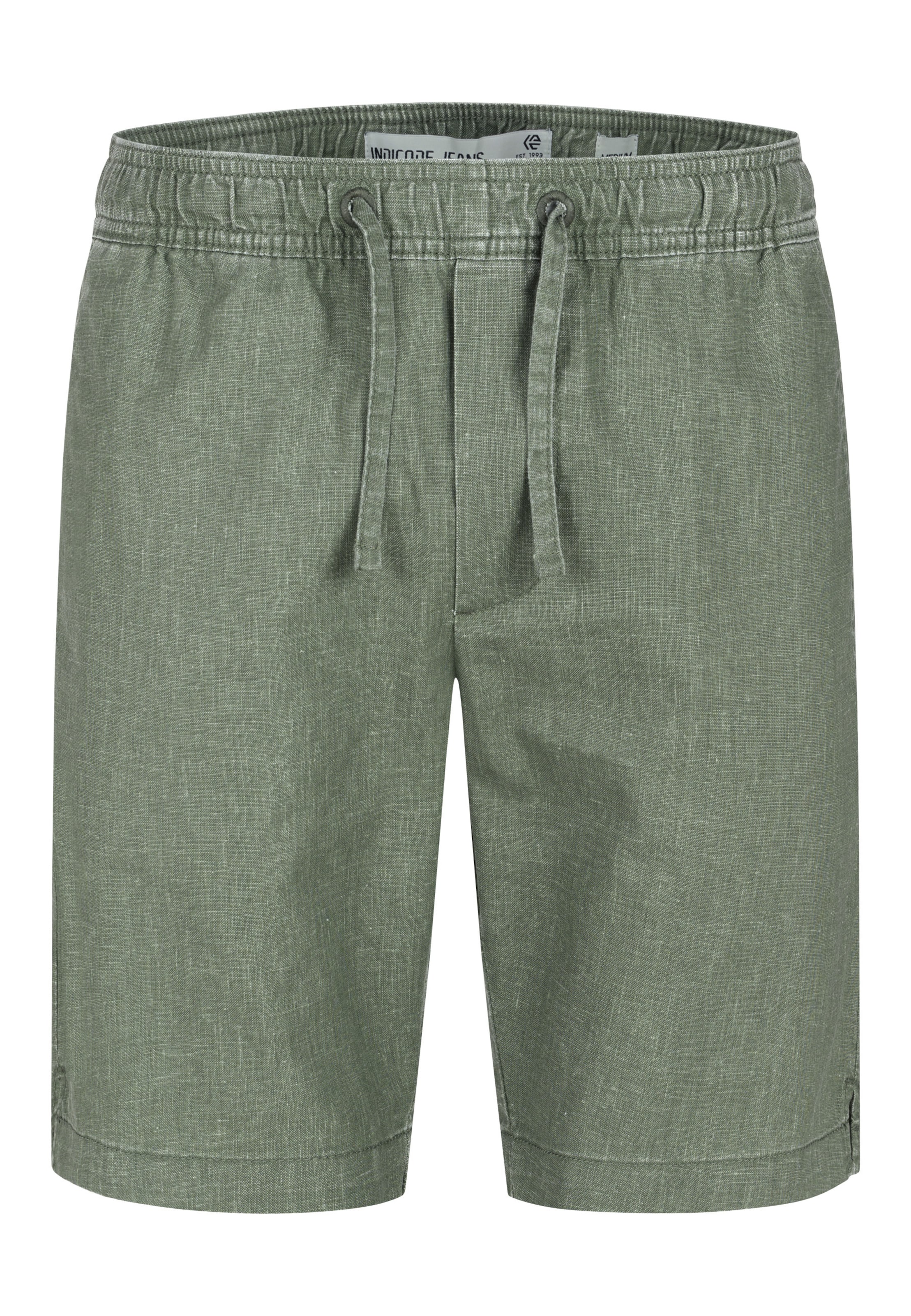 INDICODE JEANS Chino trousers ' Corry ' in Green: front