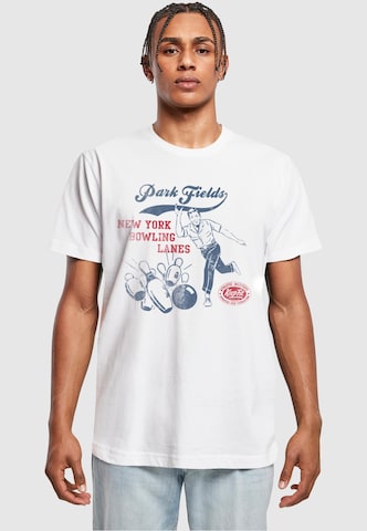Merchcode T-Shirt 'Park Fields - New York Bowling' in Weiß: predná strana
