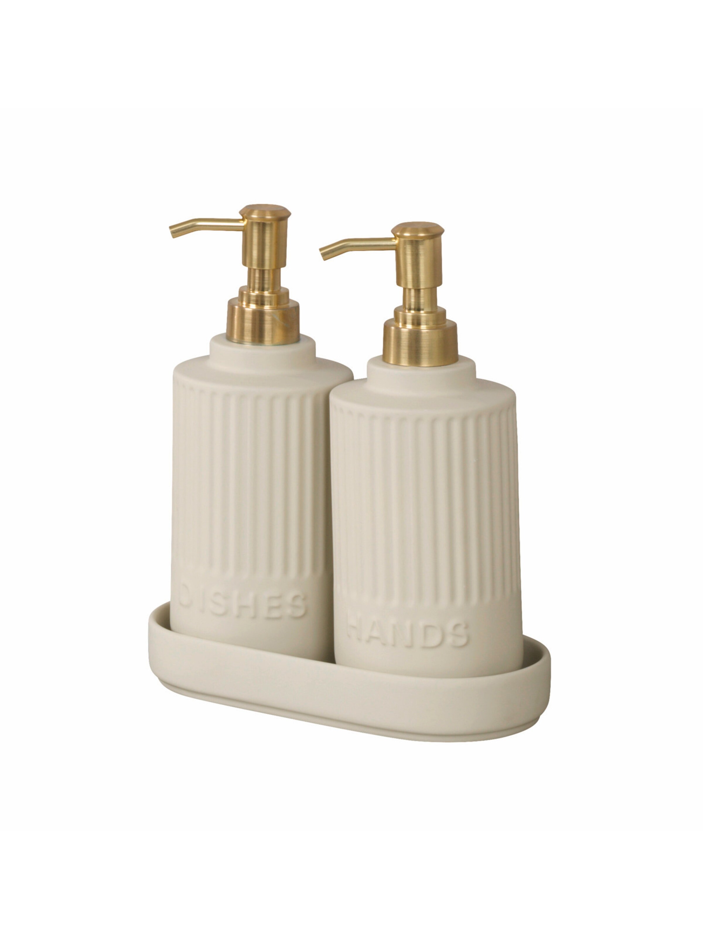 Wenko Spülmittelspender und Seifenspender 'Heidi' in Beige: Vorderseite