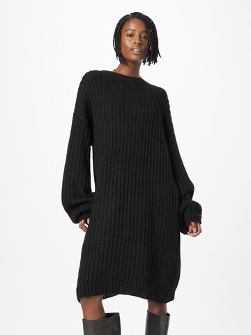 Karo Kauer Knit dress in Black: front