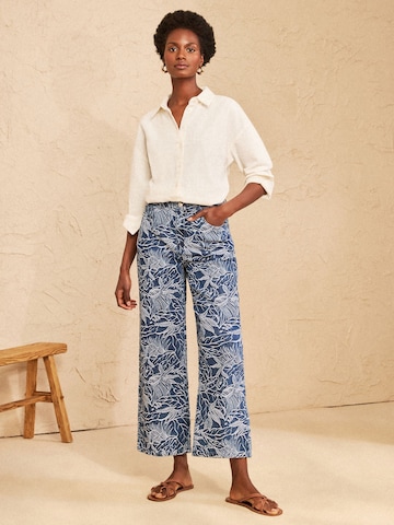 love & roses Wide leg Jeans i blå
