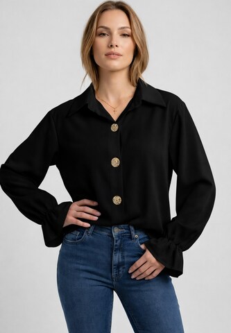 Elara Blouse in Black: front