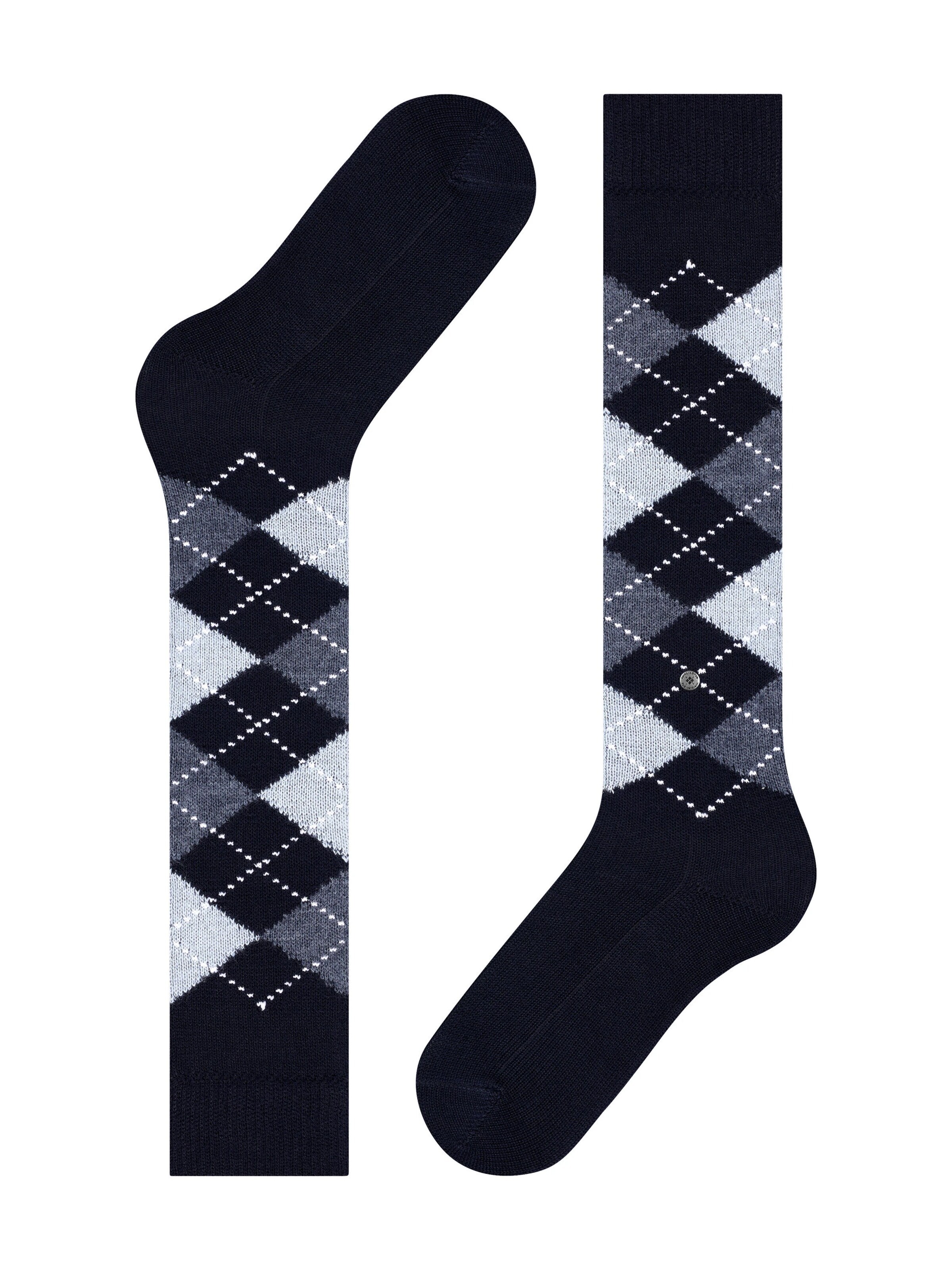 BURLINGTON Over the Knee Socks 'Whitby' in Blue