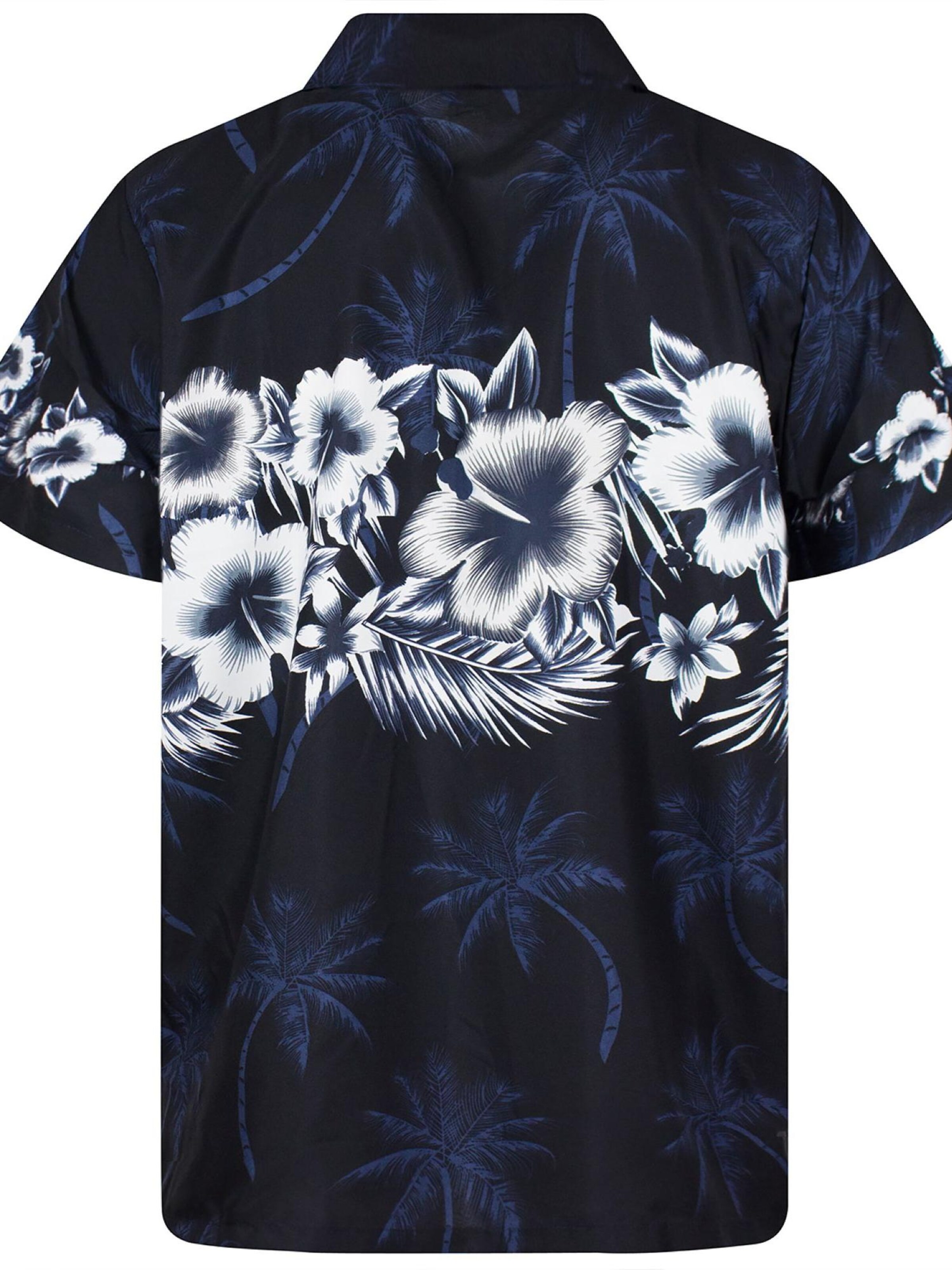 King Kameha Blouse 'Flower Chest' in Black