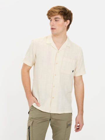 CAMEL ACTIVE Regular fit Button Up Shirt in Beige: front