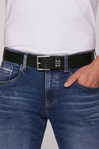 CAMP DAVID Belt in Black: front