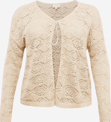 ONLY Carmakoma Knit Cardigan 'DANA' in Beige: front