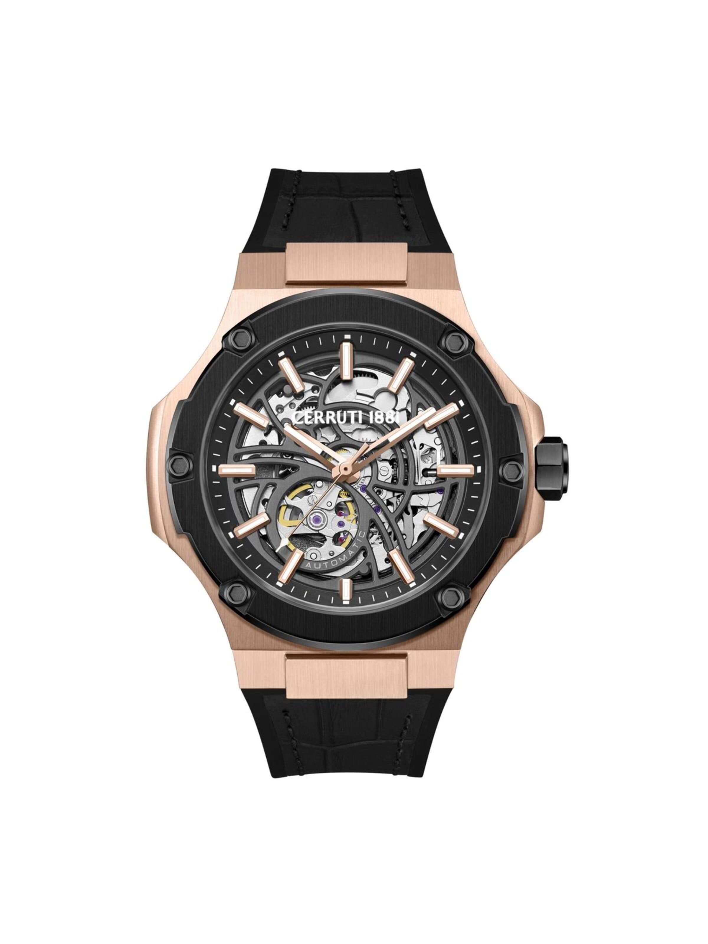 CERRUTI 1881 Analog watch 'Automatic watch Lucardo' in Black: front