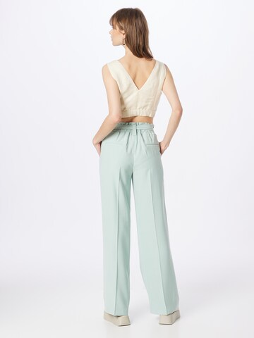 Wide leg Pantaloni cu dungă de la ESPRIT pe verde