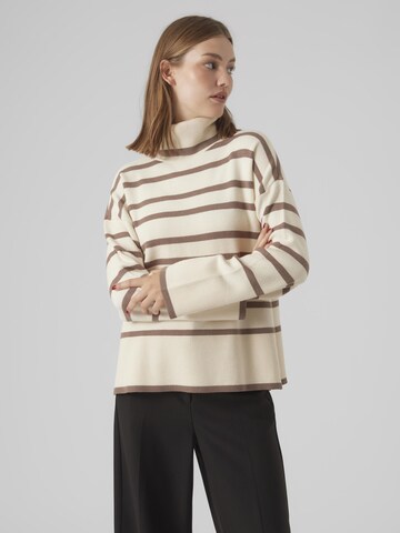 VERO MODA Trui 'SABA' in Beige: voorkant