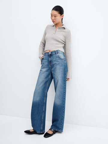 MANGO Wide leg Jeans 'INES' in Blauw