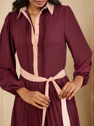 love & roses Robe en 36 en beige / bourgogne, Vue avec produit