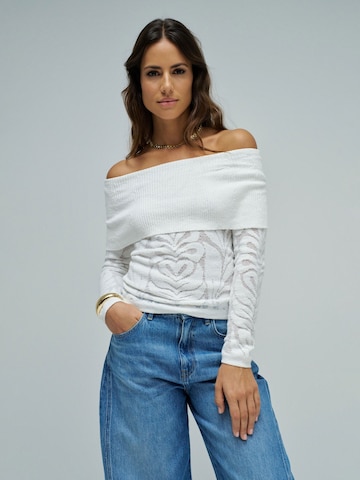 Salsa Jeans Langarm-shirts in Weiß: Vorderseite