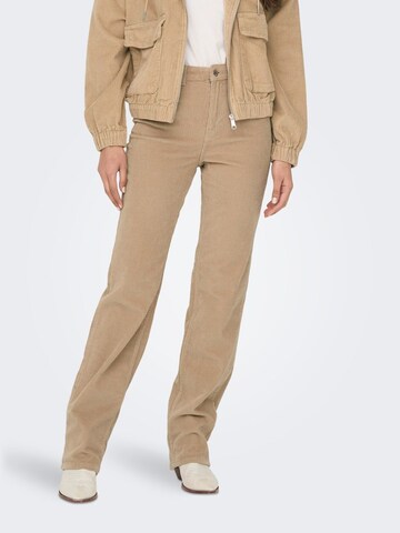 ONLY Regular Trousers 'Emily' in Brown: front