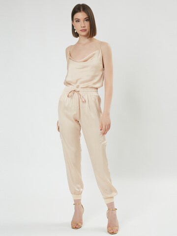 Influencer Tapered Trousers in Beige