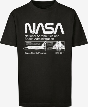 F4NT4STIC T-Shirt 'NASA Classic Space Shuttle Black' in Schwarz: predná strana